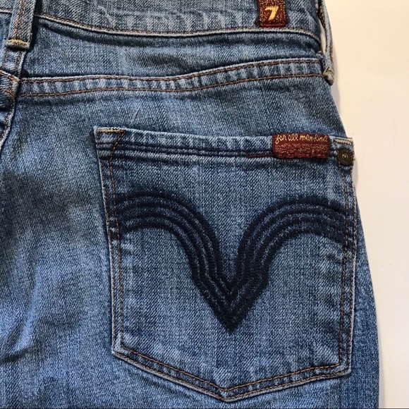 7FAMK Womens Jeans Hefner Mid Rise Straight Leg 28 - Picture 4 of 8